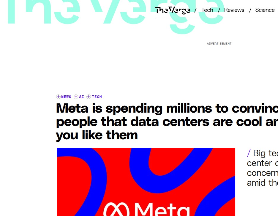 数据中心成“众矢之的”，Meta等科技巨头集体为AI基建“公关”