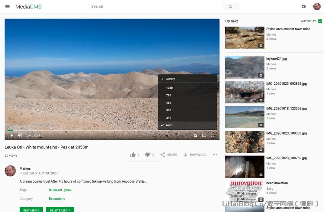 MediaCMS官網 開源視頻和媒體內容管理系統（CMS）