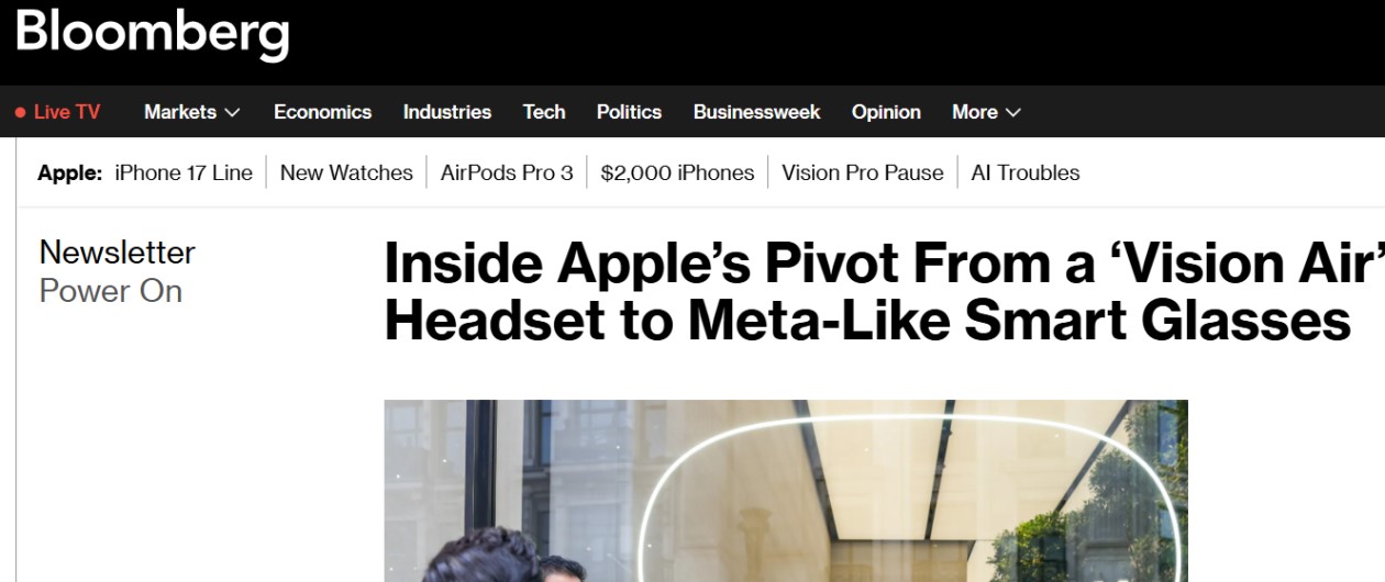 蘋果智能眼鏡最新爆料，與Meta正面交鋒？