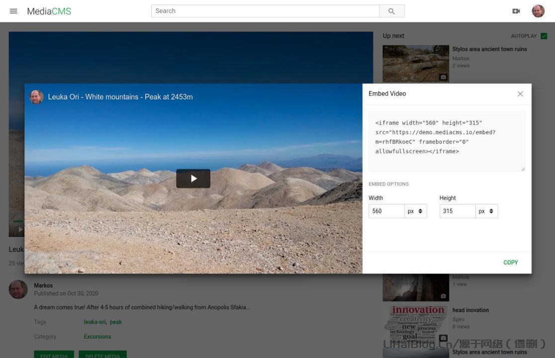 MediaCMS官網 開源視頻和媒體內容管理系統（CMS）
