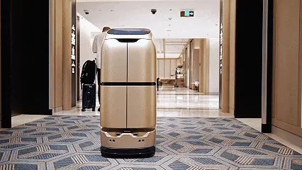 酒店機器人5.jpg 全球首個人形機器人服務員酒店在上海開業